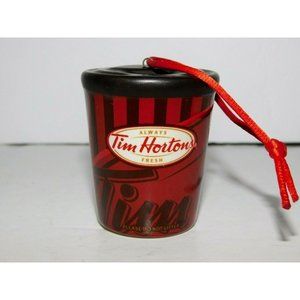 Tim Hortons 2010 Always Fresh Take Out Coffee Cup Ceramic Christmas Ornament
